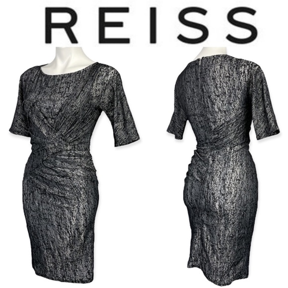 Reiss Dresses & Skirts - REISS Black Levanto dress in Sz  10. Completely lined. Very flattering fit. EUC